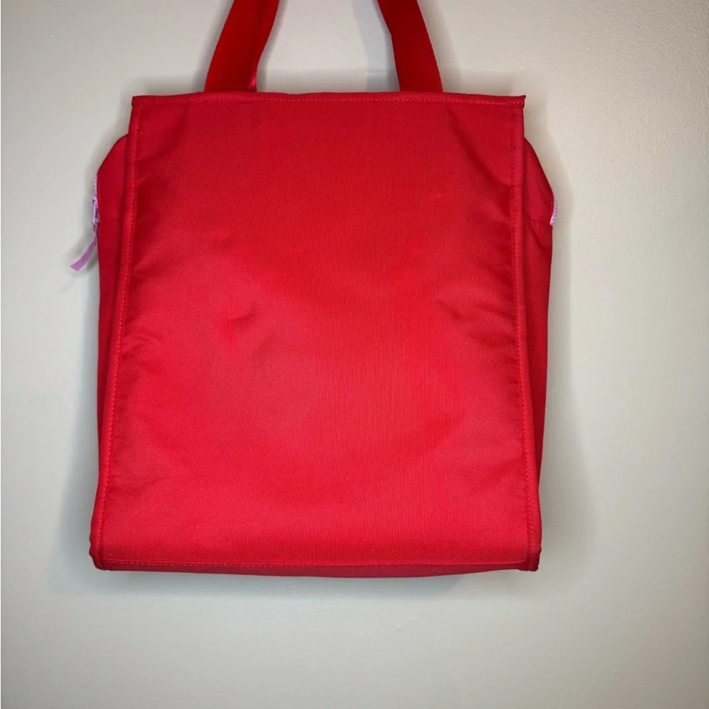 LEGO Red Utility Tote‎ Bag Multiple Pocket Cargo Style w/ Graphic Lining